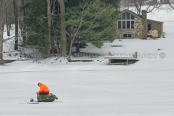 Ice Fishing By The Wallings Camp