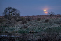 April Full Moon setting