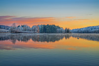 Frosty Sunrise lake Moraine