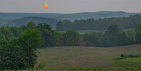 Red sun Canada smoke over Sherburne NY
