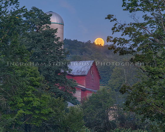 Setting Full Moon August Graham rd Smyrna NY