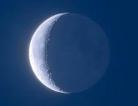 Waning Crescent shadow reveled.