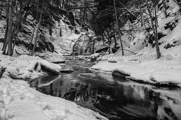 Rexford Falls in winter 2018 16x24