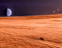 Setting Moon, Imagined Planet
