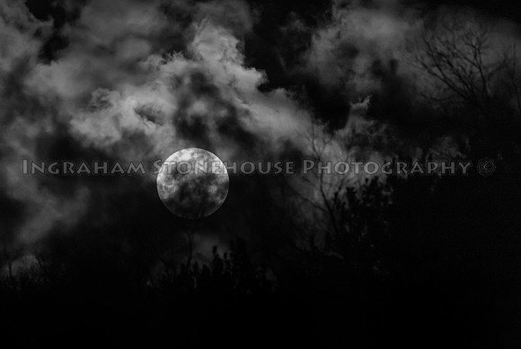 Full Moon and Dark Clouds