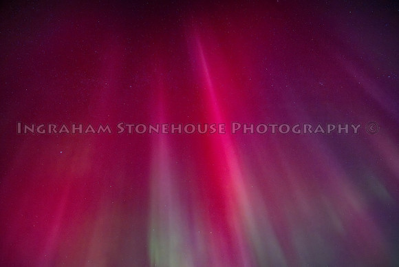 Northern lights red into the sky 2