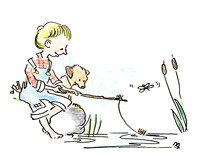 Fishing with Muffy