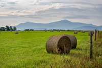 Round bales and Whiteface mountain