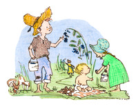 Picking Blue Berrries